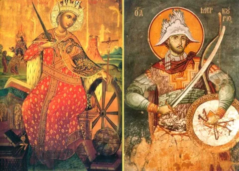 Sfânta Ecaterina şi Sfântul Mercurie sărbătoriţi în Biserica Ortodoxă