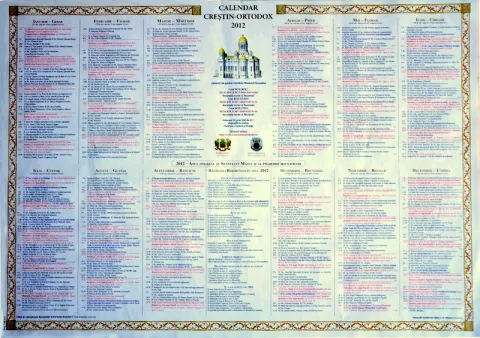 Calendarele ortodoxe autentice se găsesc numai în biserici, mănăstiri şi magazinele bisericeşti