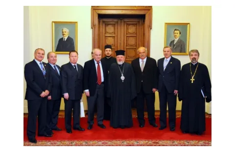 Membri ai Adunării Interparlamentare a Ortodoxiei la Palatul Patriarhiei