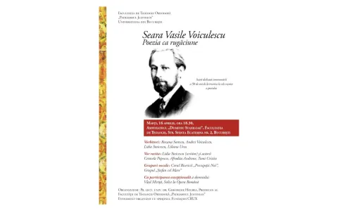 „Seara Vasile Voiculescu. Poezia ca rugăciune”