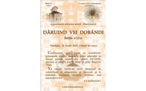 Acțiune social-filantropică la Biserica Olari din Capitală