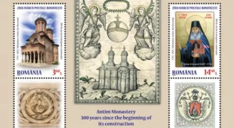 Emisiune de timbre cu mănăstirea Antim
