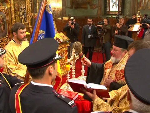 Sfințirea Drapelului de luptă al I.G.S.U., la Catedrala Patriarhală
