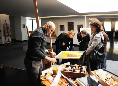 Atelier deschis sau cum se naşte o icoană