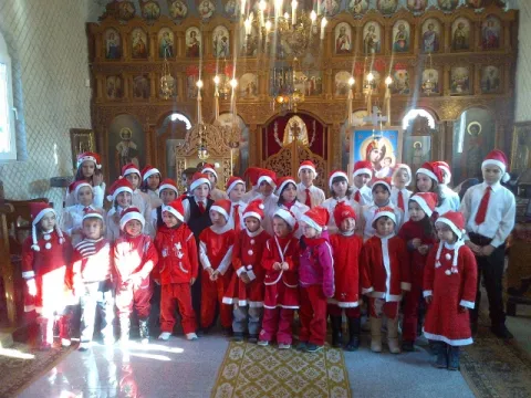 Serbare de Crăciun în biserica din satul Zalhanaua-Mănești, Protoieria Câmpina