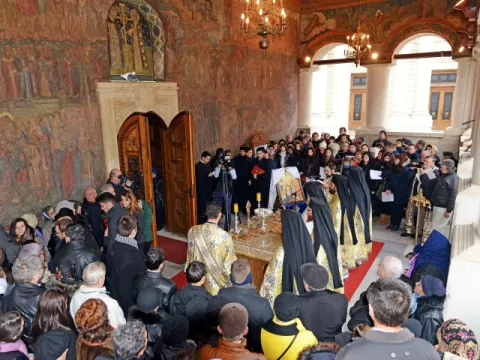 Slujba Aghesmei Mari la Catedrala patriarhală