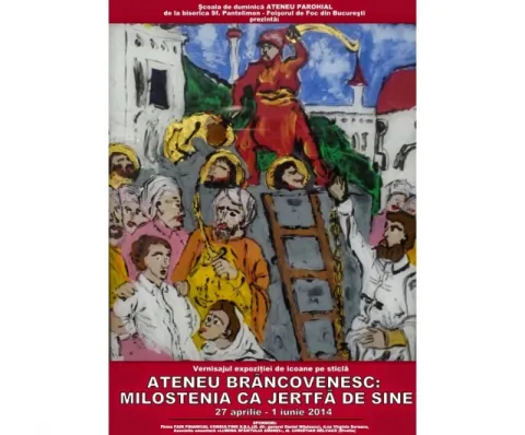 Expoziţie de icoane pe sticlă dedicată Sf. Voievod Martir Constantin Brâncoveanu, deschisă la biserica Sf. Pantelimon-Foişorul de Foc