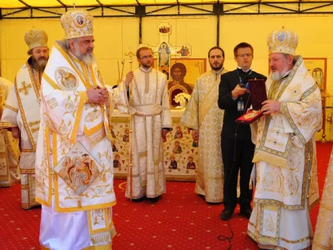 Moment festiv la Mănăstirea Caraiman