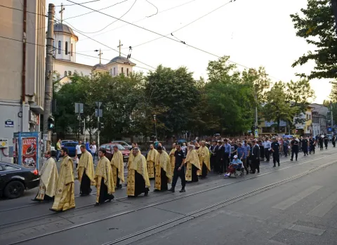 Procesiune cu moaștele Sfântului Eustație, în Capitală