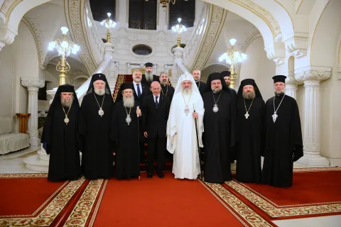 Patriarhul Ierusalimului și Patriarhul României la Palatul Cotroceni