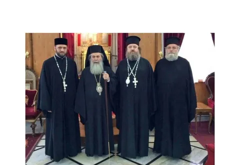 Preasfințitul Timotei Prahoveanul la Patriarhul Ierusalimului