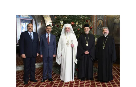 Excelența Sa Fuad Kokaly, noul Ambasador al Palestinei la Bucureşti, în vizită de prezentare la Patriarhul României