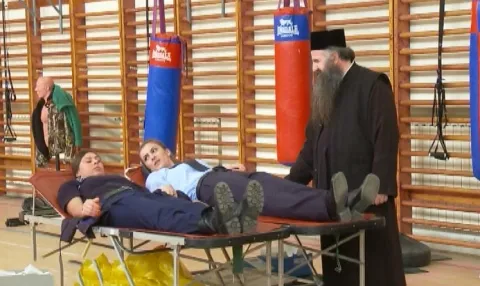 Donare de sânge la Academia de Poliţie din Capitală