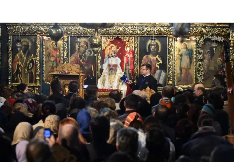 Patriarhul României la hramul istoric al Bisericii Domneşti de la Curtea Veche