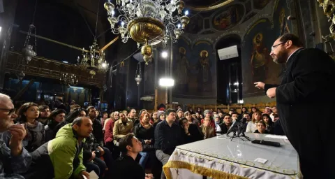 Pr. Constantin Necula a conferenţiat la Biserica "Sfântul Anton" - Curtea Veche
