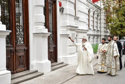 Binecuvântarea lucrărilor de renovare la Facultatea de Teologie Ortodoxă din Bucureşti
