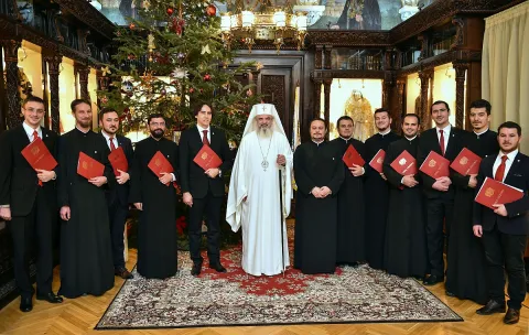 Colindători la Patriarhul României