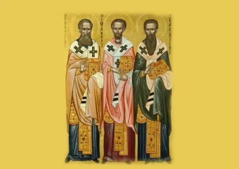 Procesiune cu moaştele Sfinţilor Trei Ierarhi, la Patriarhie