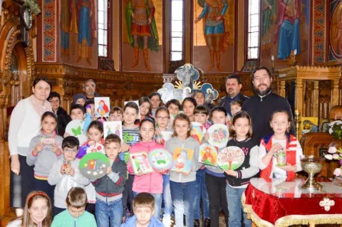 Atelier de pictură pentru cei mici la Parohia „Buna Vestire”-Belu