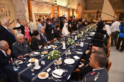 Cină oficială în cinstea Întâistătătorilor, la Muzeul Maritim din Chania, Creta