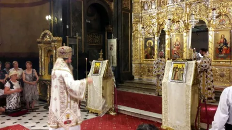 Sărbătoare la ctitoria Domniţei Bălaşa. PS Ieronim Sinaitul a oficiat Sfânta Liturghie