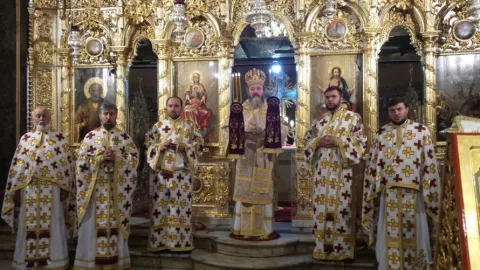 Biserica „Domniţa Bălaşa” din Bucureşti: PS Ieronim Sinaitul a oficiat Sfânta Liturghie