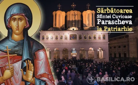 Procesiune închinată Sfintei Cuvioase Parascheva la Patriarhie
