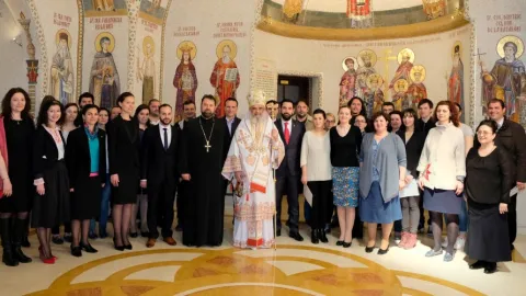 Membrii Coralei „Nicolae Lungu” la Reşedinţa Patriarhală. Au primit binecuvântarea Patriarhului Daniel