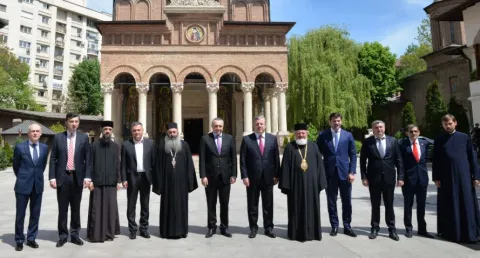 Premierul Georgiei în vizită la Mănăstirea Antim