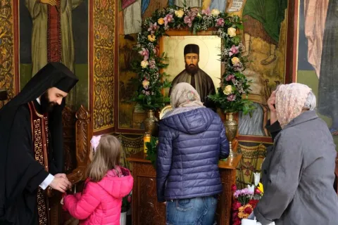 Sfântul Efrem Cel Nou cinstit la Mănăstirea Radu Vodă din Capitală