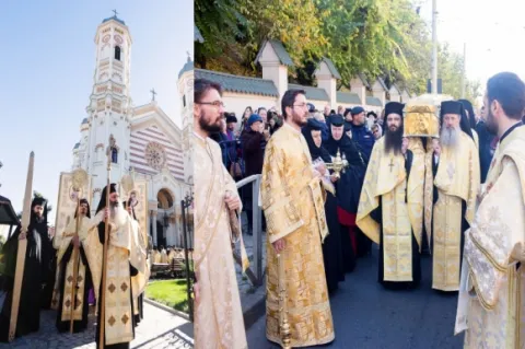 Calea Sfinților: Mii de credincioși au mers spre Catedrala Patriarhală împreună cu Sfinții Dimitrie și Calinic