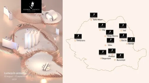 Festivalul George Enescu se va desfășura anul acesta în 11 orașe din țară