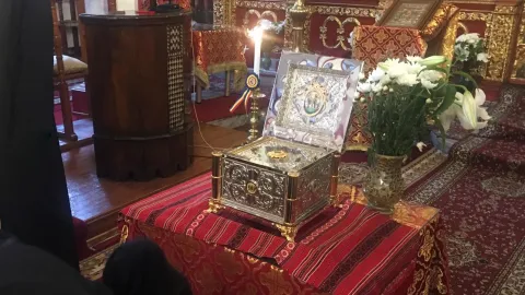 Racla cu un fragment din moaștele Sfântului Constantin Brâncoveanu a fost donată bisericii ctitorite de el în Istanbul