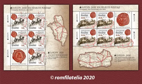 „Europa 2020 vechi rute poștale” este cea mai nouă emisiune marca Romfilatelia