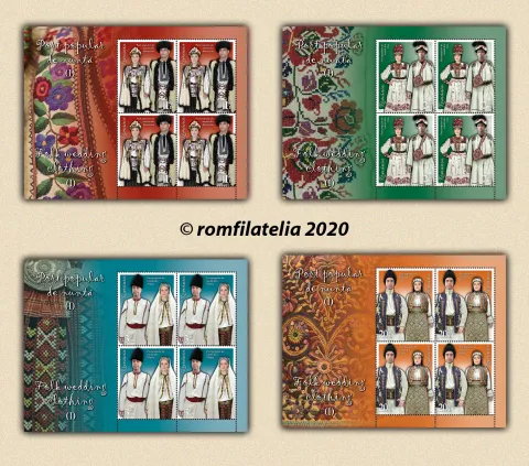 Romfilatelia promovează portul popular de nuntă