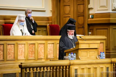 Sinod cu măsuri speciale: Prima ședință de lucru care are loc în Aula Magna a Palatului Patriarhiei