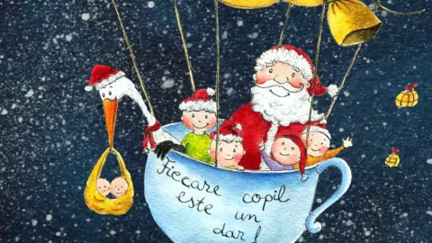 Moș Crăciun a venit la copiii care s-au născut cu ajutorul centrelor de sprijin în criza de sarcină