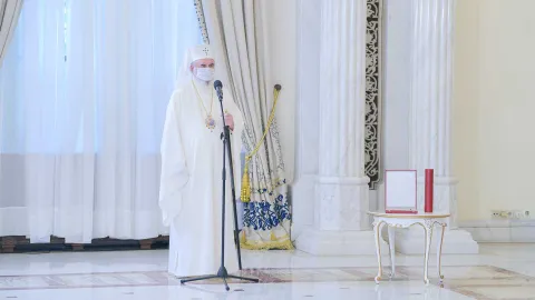 La primirea distincţiei, Patriarhul Daniel i-a mulţumit Preşedintelui Iohannis pentru aprecierile la adresa Bisericii