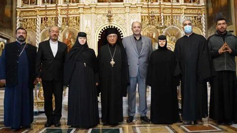 Patriarhul Melchit Youssef Absi a vizitat Mănăstirea Ghighiu