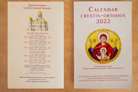 Colportajul Arhiepiscopiei Bucureștilor a pus în vânzare Calendarul Ortodox 2022 tip agendă