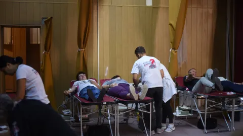 Peste 120 de tineri au donat sânge la Mizil