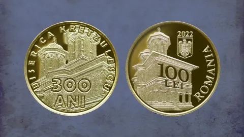 BNR lansează o monedă dedicată împlinirii a 300 de ani de la zidirea Bisericii Kretzulescu