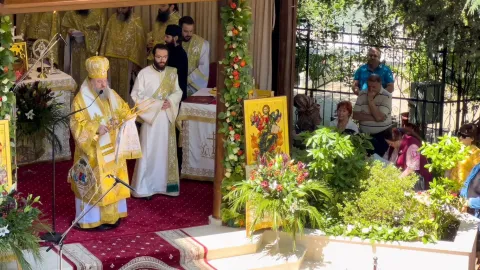 Taina Sf. Treimi ne însoțește de la botez până la mormânt: PS Timotei Prahoveanul la hramul Mănăstirii Radu Vodă