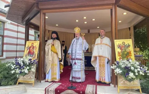 Mitropolitul Belgiei a slujit la Mănăstirea Radu Vodă