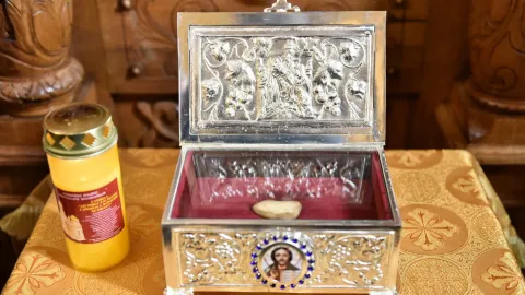 Parohia Andronache din Capitală a primit moaștele ocrotitorului său spiritual