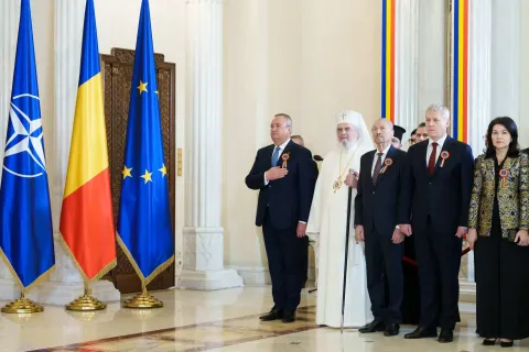 Patriarhul Daniel a participat la recepția oferită de Ziua Națională la Palatul Cotroceni