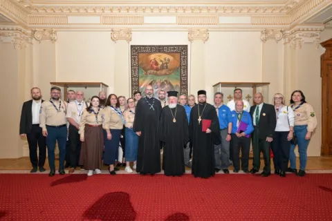 PS Varlaam Ploieșteanul s-a întâlnit cu reprezentanți ai cercetașilor ortodocși la Palatul Patriarhiei