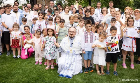 Copiii botezați la Biserica Bucur Ciobanul din Capitală au participat la sărbătoarea parohiei
