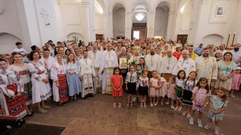 PS Varlaam Ploieșteanul a dăruit icoana Sfântului Dumitru Stăniloae parohiei din Freiburg im Breisgau