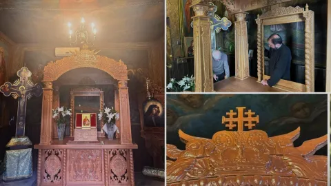 Biserica Sapienței din Capitală a pregătit un baldachin pentru racla cu moaștele Sfântului Constantin Sârbu